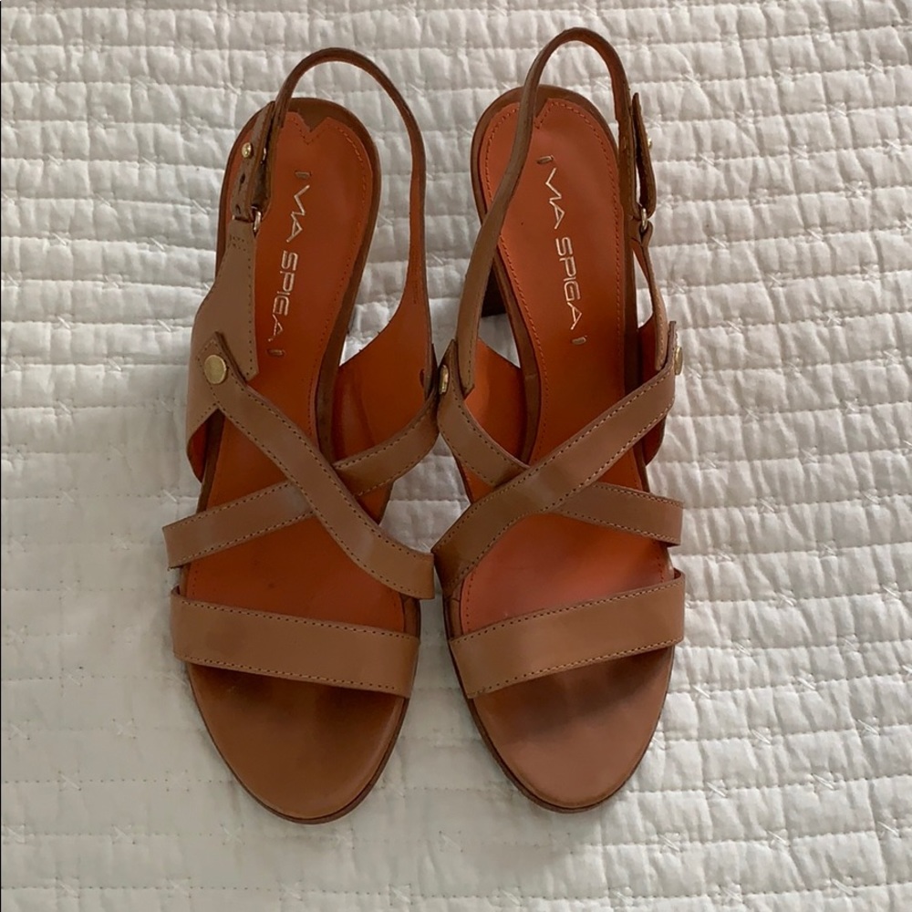 Via Spiga nude strappy sandals